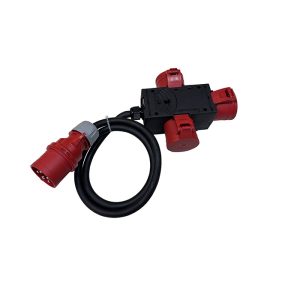 Grenuttag 3x32A 400V med kabel och stickpropp 32A 400V 3-fas